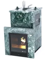 печь для бани изистим сочи м2 premium в четырехс. кожухе из змеевика закр. верх (вх.с тыл.стор) #