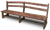 скамья №13 210х60х45 см массив сосны старение, палисандр, ирб