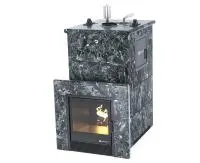 печь для бани изистим геленджик м2 premium в четыр.кожухе из пироксенита закр.верх вход с тыла