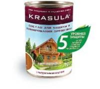 состав krasula защитно-тонирующий д/древесины, махагон, 0,95л,  норт